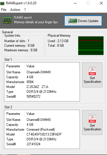 parts-quick 4GB Memory for Lenovo V Series Notebook V110-15ISK 80TL DDR4 2133MHz SODIMM Compatible RAM 
