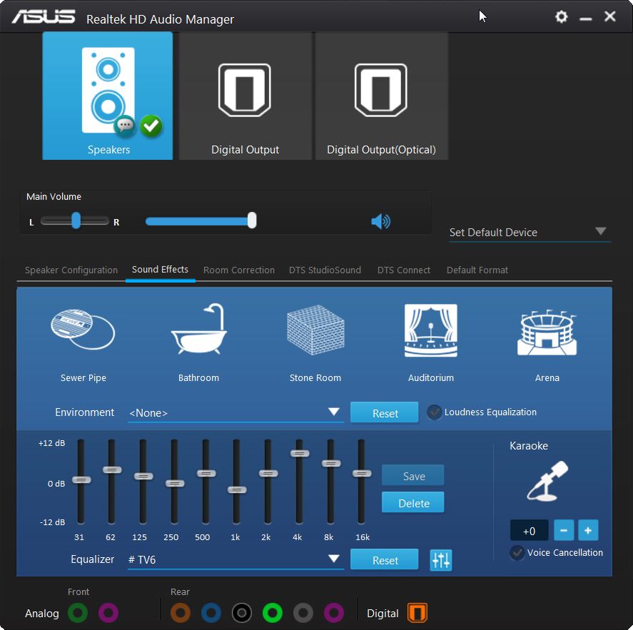 asus realtek hd audio manager microphone filter