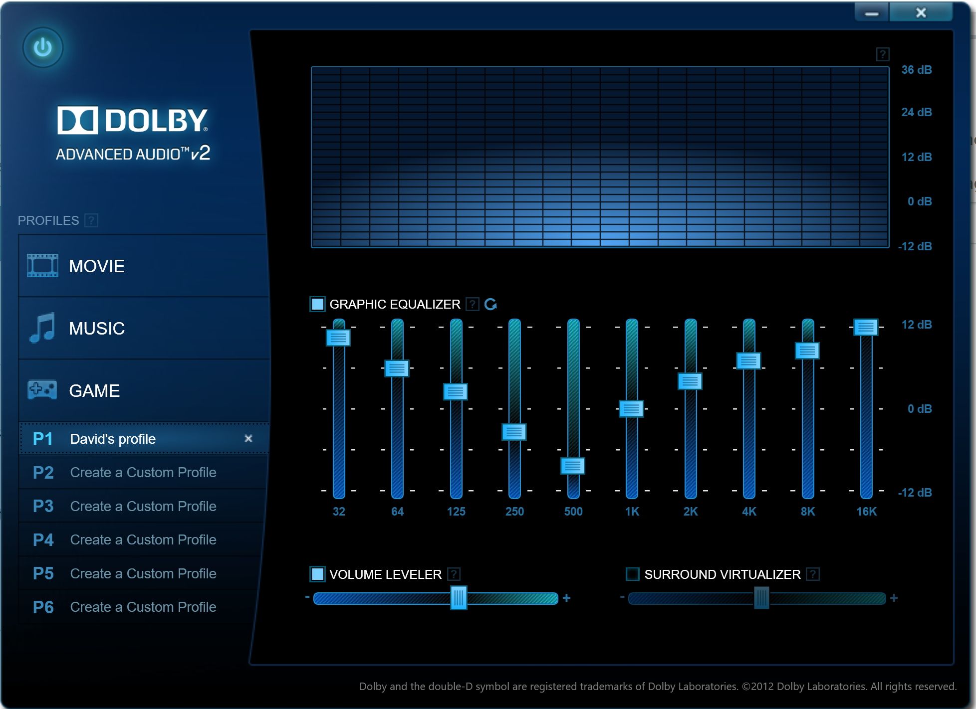 Эквалайзер Dolby Audio Lenovo