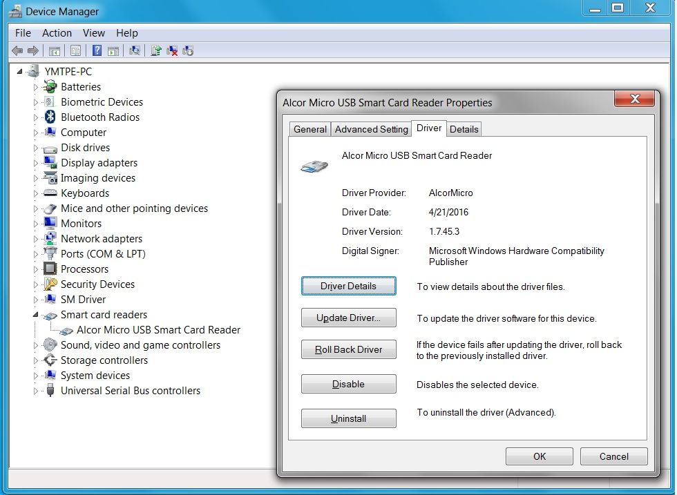 alcor micro usb card reader driver windows 10