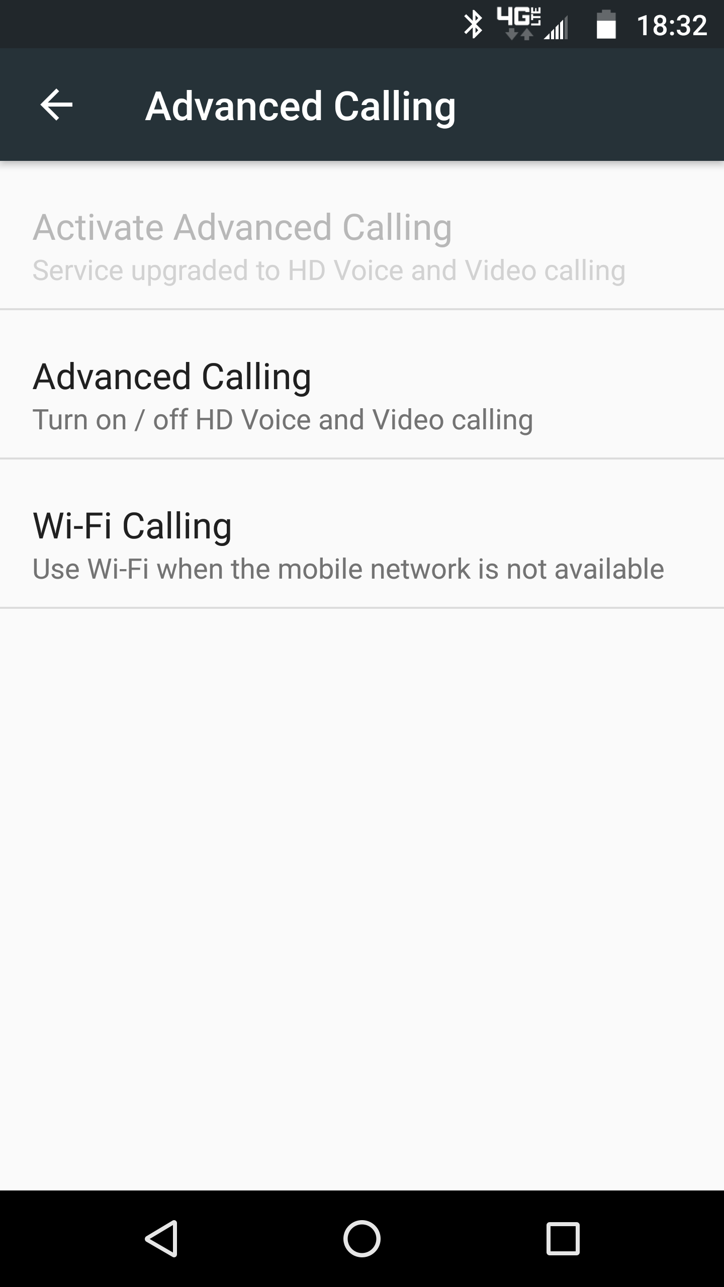 moto x4 volte setting