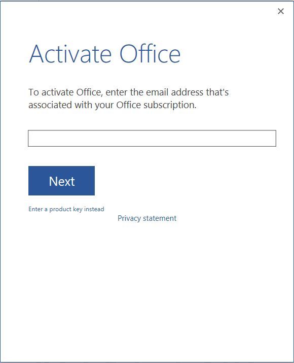 office 2016 asks to activate every time