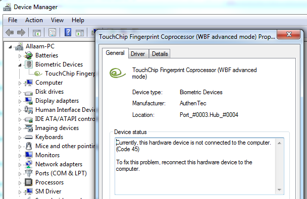 touchchip fingerprint software windows 10