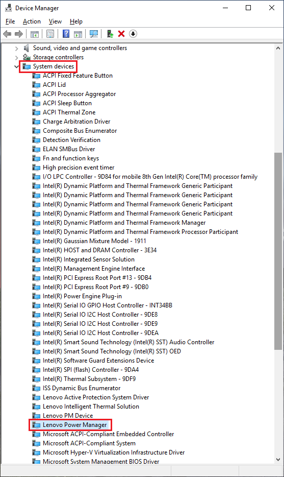 how to open lenovo energy management windows 10