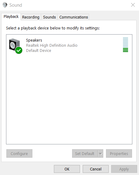 realtek hd audio headphones not working