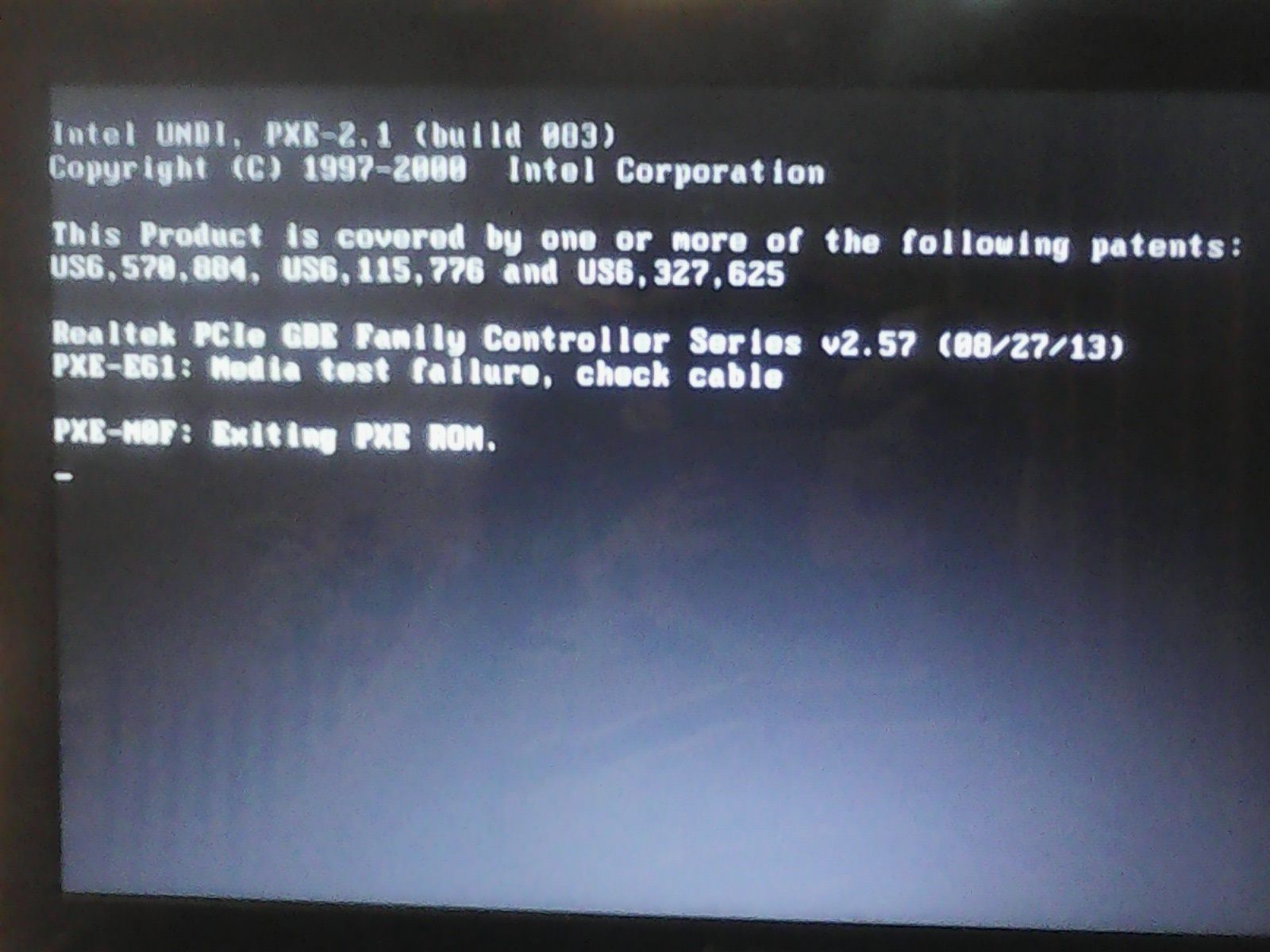 Pxe mof exiting pxe rom на ноутбуке. Pxe. настройка pxe. intel undi pxe-2.1 build 083 что делать.