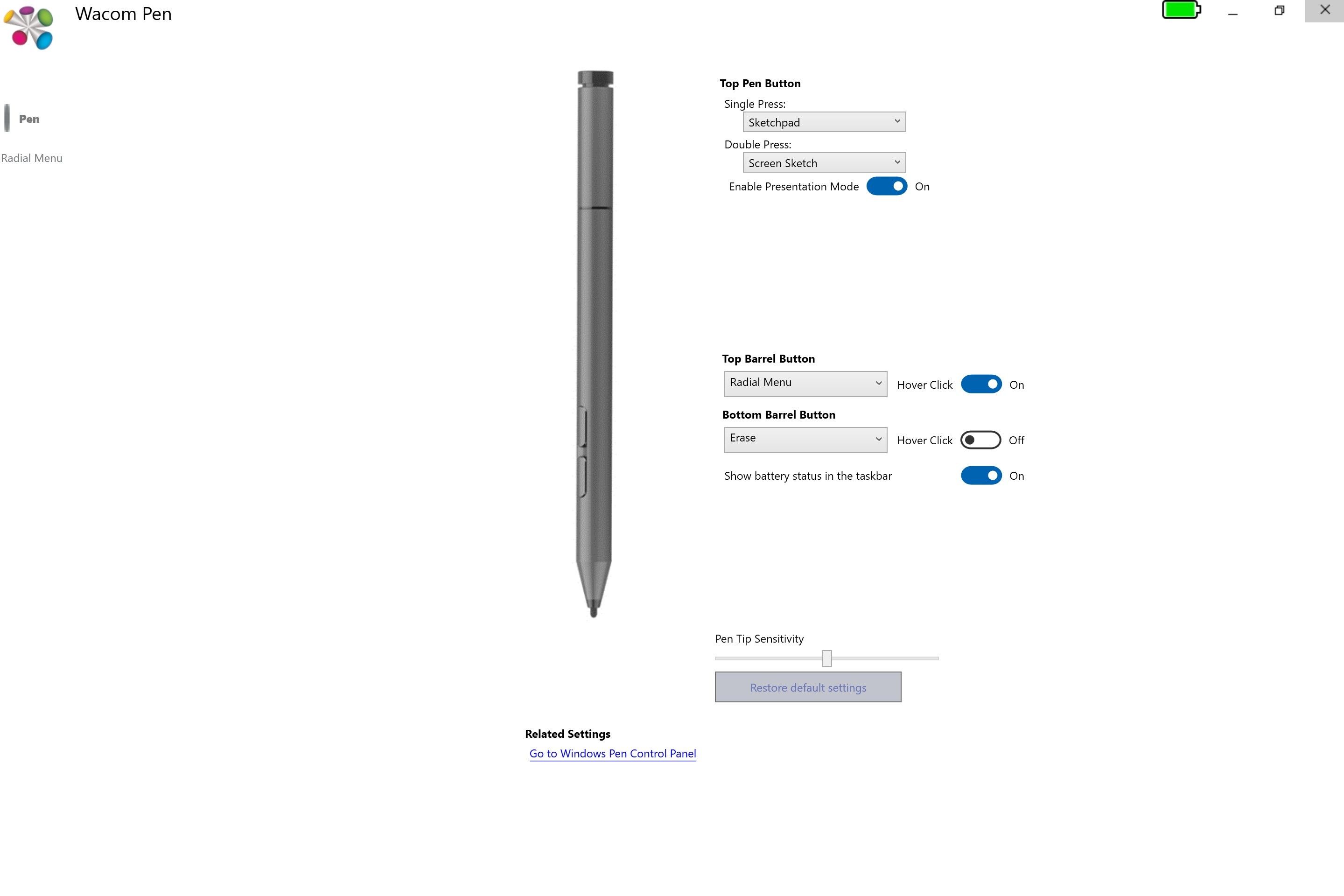Lenovo Pen Settings - Microsoft Apps