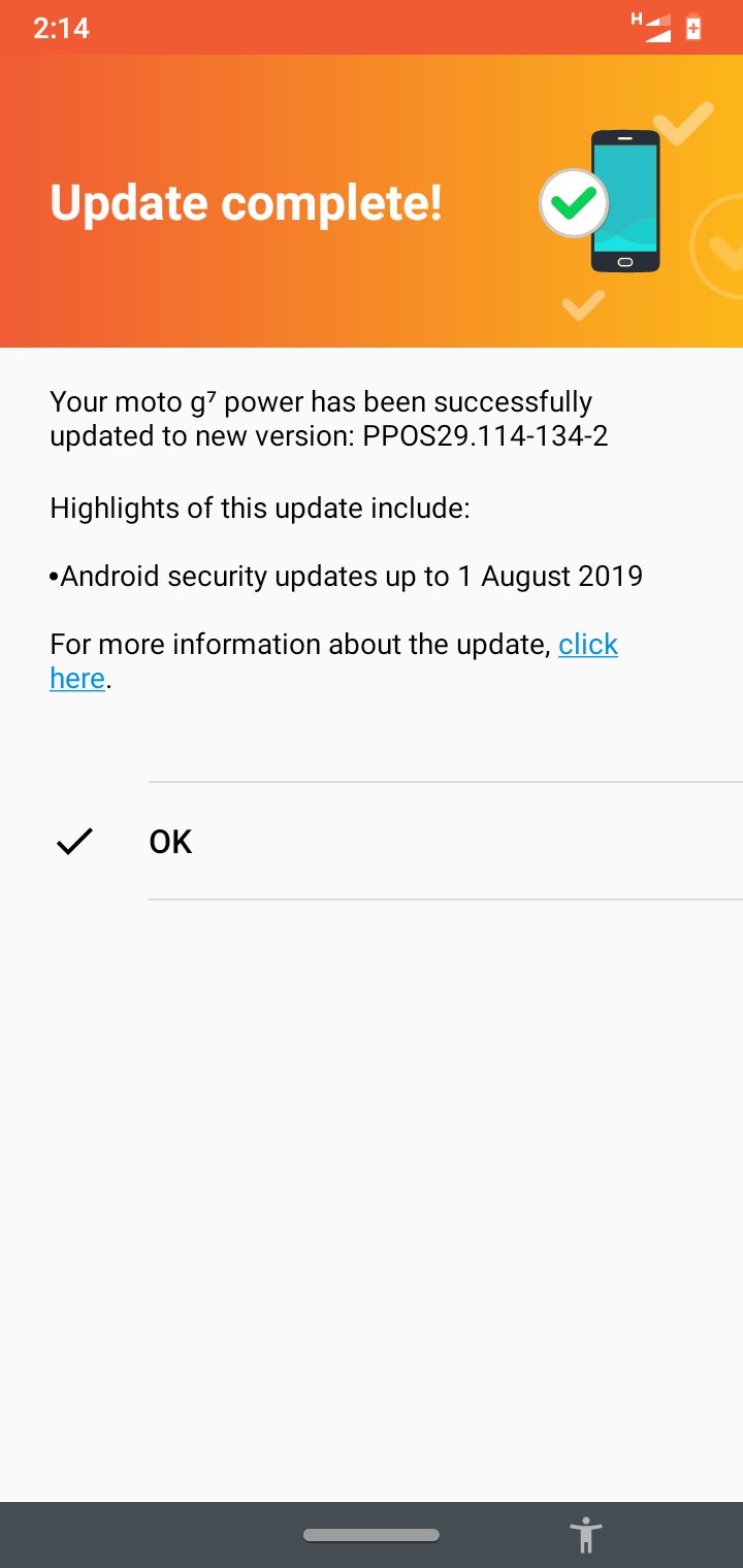 moto g7 power security update