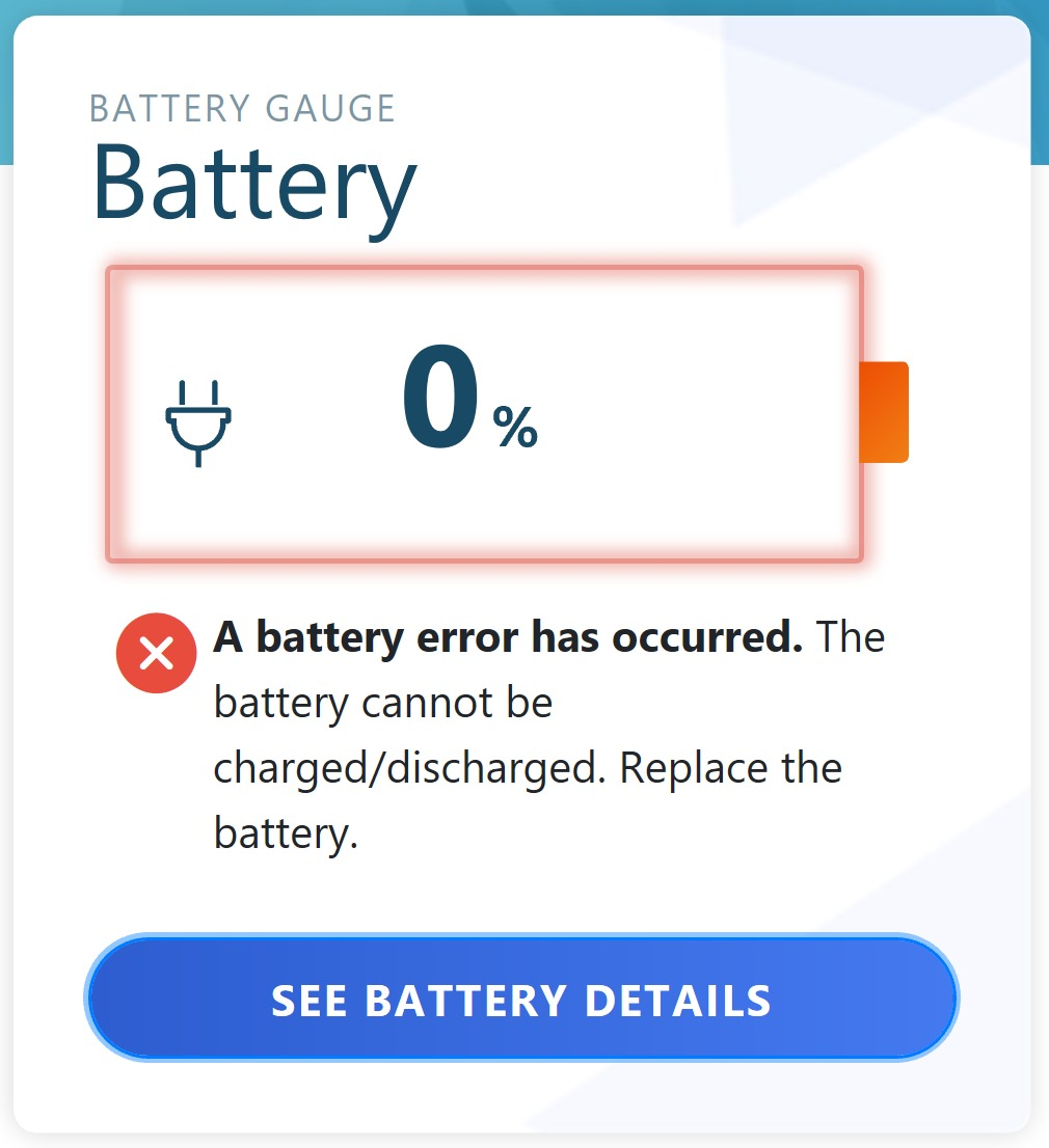 Ошибка battery