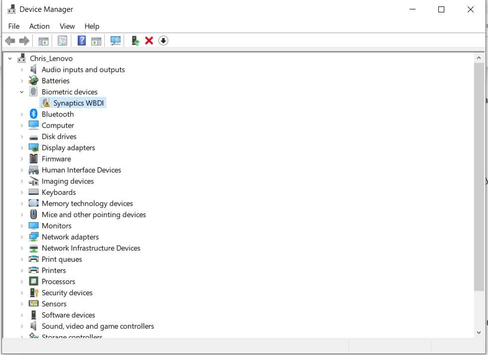 validity fingerprint sensor driver not working validity fingerprint sensor driver not working