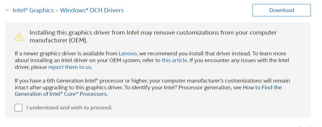 intel display driver intel display driver