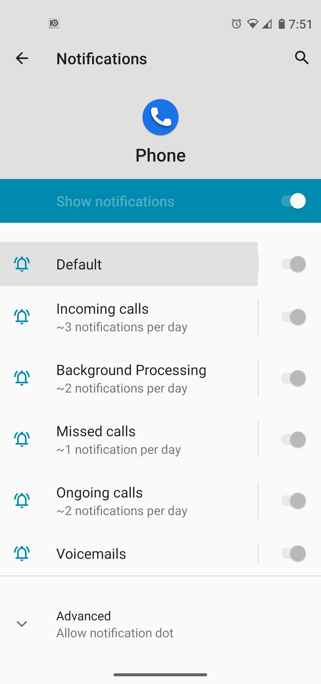 Moto G Stylus Phone notifications disabled and grayed
