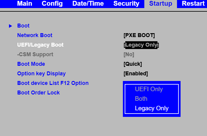 Uefi legacy boot что это