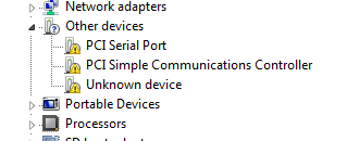 pci simple communications controller windows 10